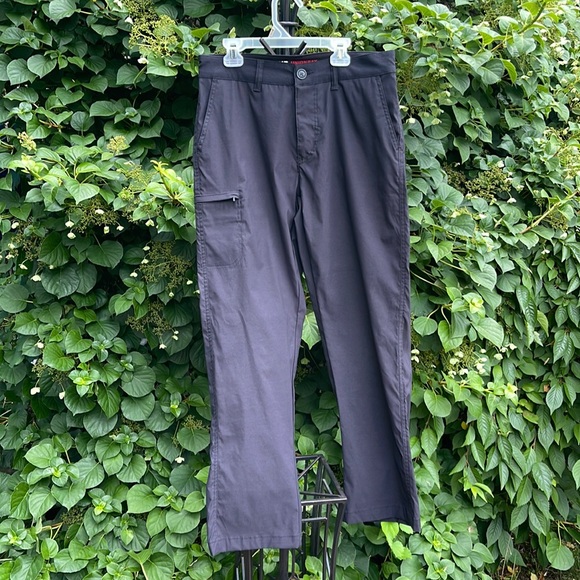 Black Unisex Zipper Utility Pants - Picture 1 of 5